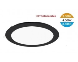 Downlight panel LED Redondo Negro 170mm 13W CCT